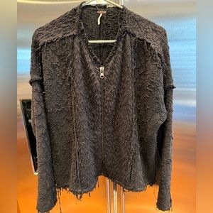 Free People Black Favorite Crush Zip Up Cardigan Women’s Size Small